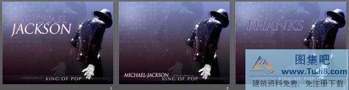 懷念邁克杰克遜藝術幻燈片模板