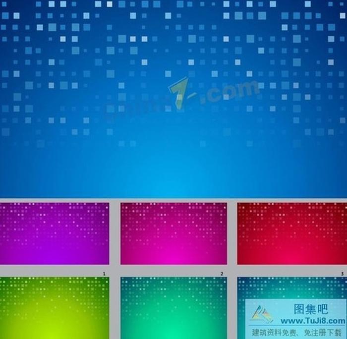 多彩封面背景ppt模板下載