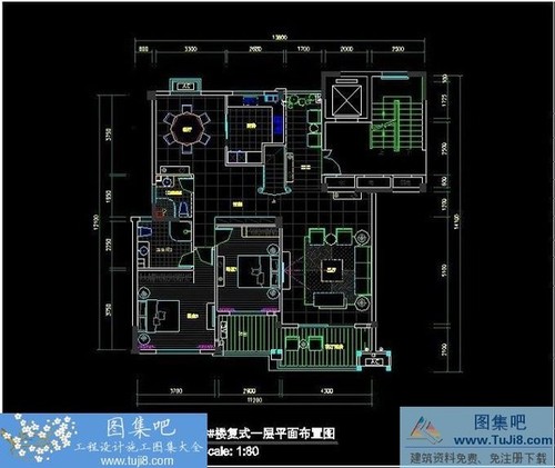 中央華府13#復(fù)式樣板房設(shè)計施工圖及效果圖