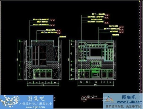 重慶常青藤國際社區(qū)二期B戶型英格蘭新鄉(xiāng)村施工圖+效果圖
