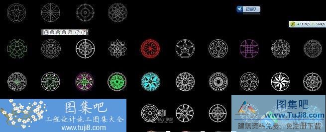 CAD地面拼花與地毯圖集大全