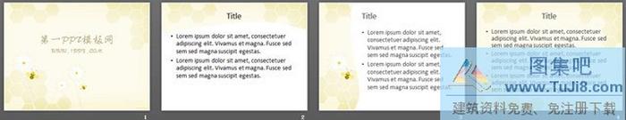 淡雅蜜蜂背景PPT模板下載