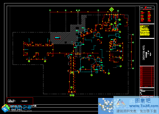 西安喜來登酒店大堂投標(biāo)圖 大堂吧及全日餐廳施工圖
