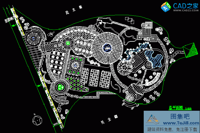 民主湖公園設(shè)計(jì)方案總平面圖