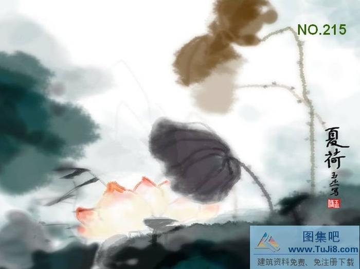 夏日荷花PPT模板