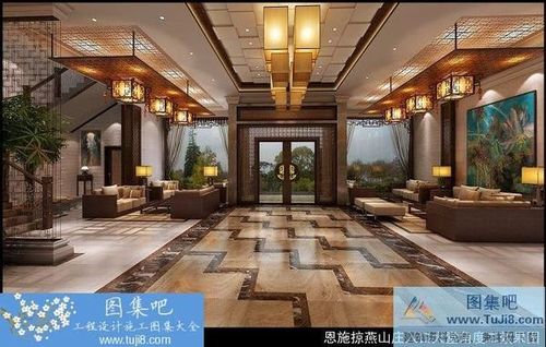 恩施掠燕山莊酒店全套施工圖及效果圖