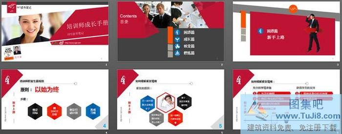 優(yōu)秀PPT作品欣賞：培訓(xùn)師成長(zhǎng)手冊(cè)幻燈片下載