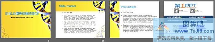 DNA鏈條背景的醫(yī)療醫(yī)學(xué)生物科學(xué)幻燈片模板下載