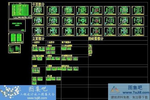 武漢保利十二橡樹D3戶型別墅CAD施工圖