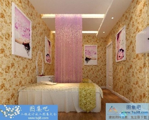 美容院施工圖+效果圖+店牌門牌CAD施工圖