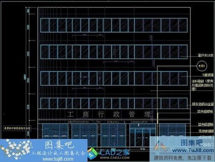 某工商所辦公樓室內(nèi)設(shè)計裝修圖（含效果圖）
