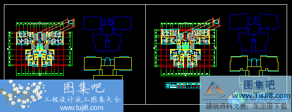 一梯四戶一梯三戶高層戶型平面圖