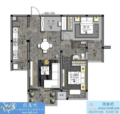 梁志天長沙北辰三角洲D(zhuǎn)型樣板房施工圖