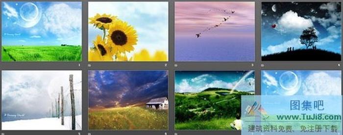 一組精美的自然風(fēng)景PPT背景圖片
