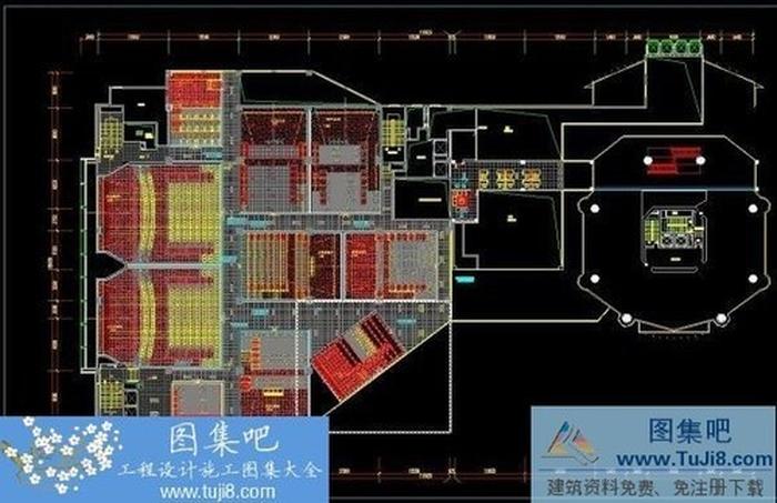 上海凱斯樂動(dòng)感電影院全套CAD施工設(shè)計(jì)圖