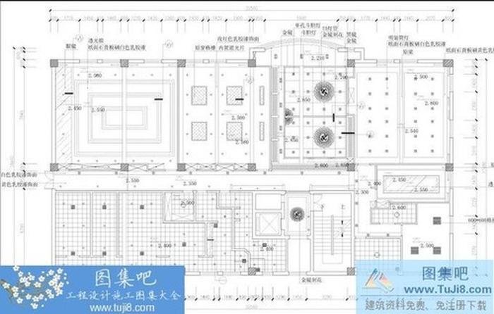 瑜伽會(huì)所CAD設(shè)計(jì)施工圖+效果圖