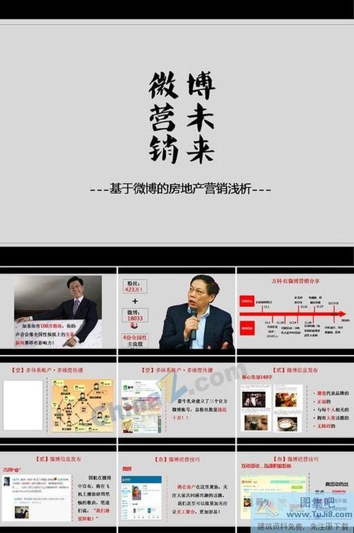微博地產(chǎn)營(yíng)銷(xiāo)ppt模板下載