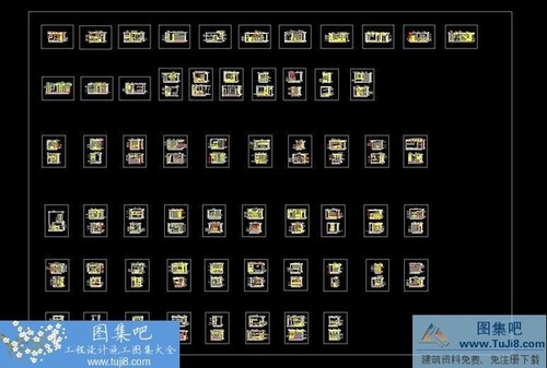 多款餐廳區(qū)裝飾墻及酒架造型立面圖