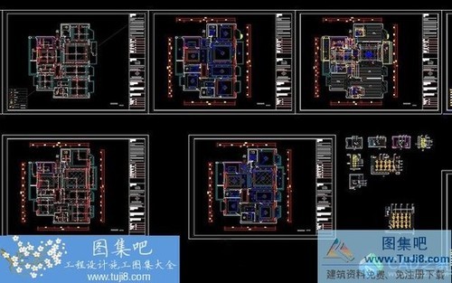 南京御江金城美式簡約四居室施工圖