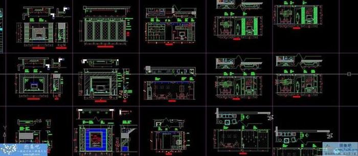 CAD各種立面圖庫（電視墻、沙發(fā)背景墻、玄關(guān)鞋柜、酒柜等）