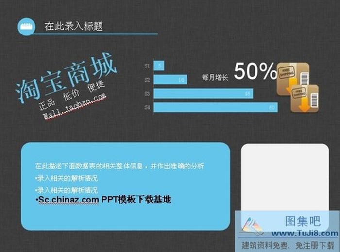 淘寶商城ppt模板下載