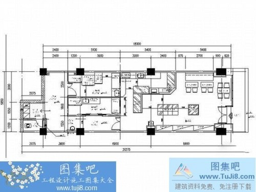 現(xiàn)代精品蛋糕店室內裝修施工圖（含效果圖）