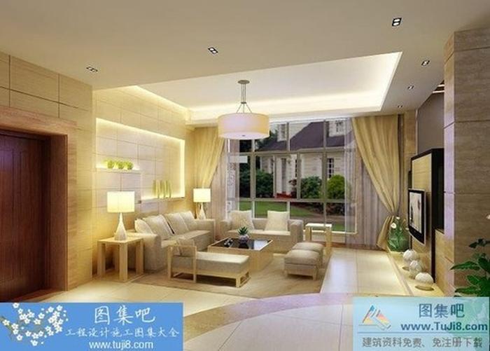 現代時尚溫馨三層別墅施工圖含效果圖