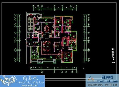 廣州某精裝復(fù)式樣板房完整CAD施工圖