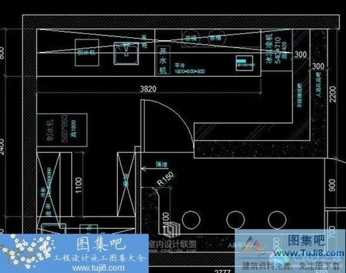 奶茶冷飲店面CAD設(shè)計(jì)裝修圖