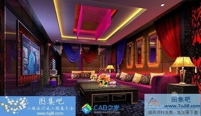 麗花皇宮夜總會(huì)KTV設(shè)計(jì)施工圖+效果圖