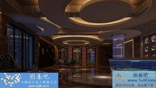 悅?cè)A國(guó)際會(huì)所大廳包房施工圖含效果圖