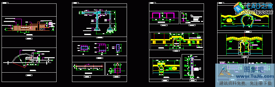 很全的CAD景墻設(shè)計(jì)圖紙