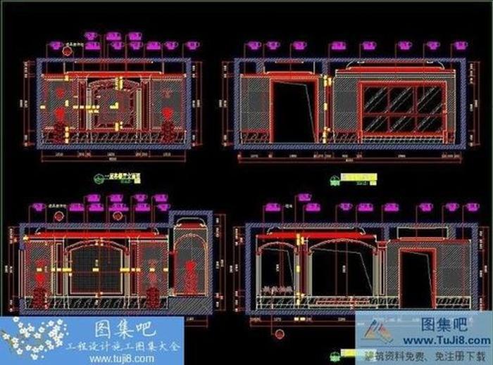 成都富豪新岸樣板間CAD施工圖+效果圖