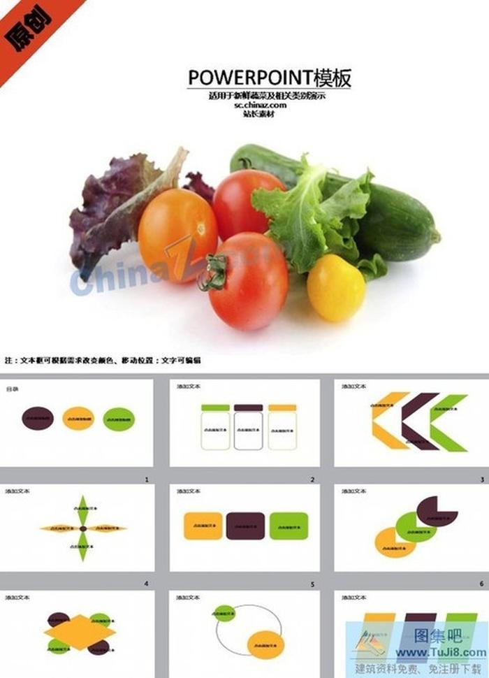 健康營養(yǎng)蔬菜ppt模板下載