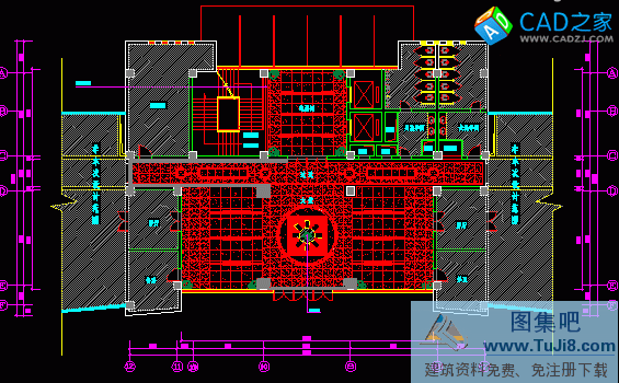 山東沂源縣文化中心裝飾施工圖