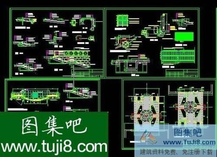 景觀施工圖（座椅、殘疾人坡道、花柱、臺階、鋪地等）