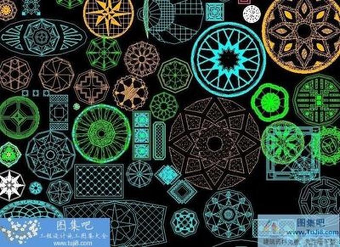 各種大理石拼花CAD圖案圖樣