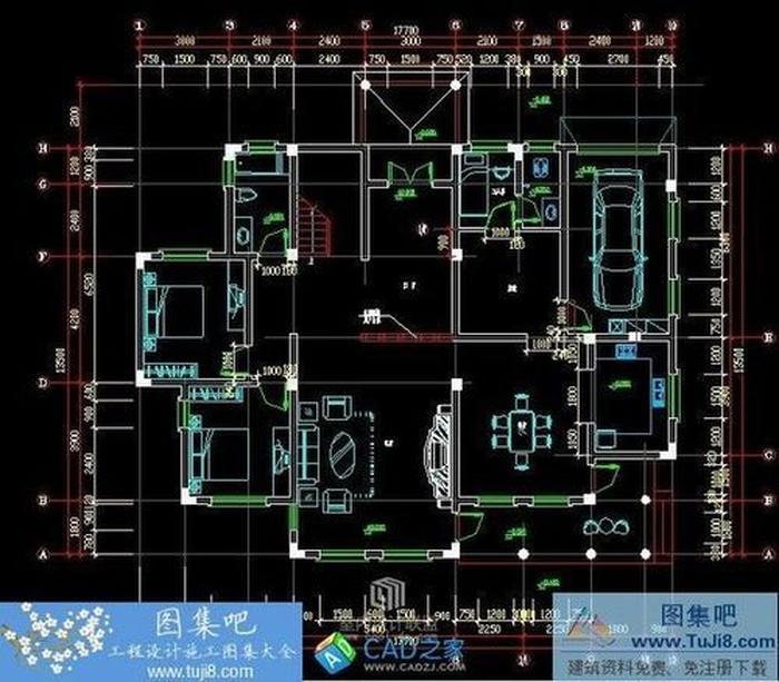 整套歐式別墅設(shè)計(jì)裝修圖平立面施工圖