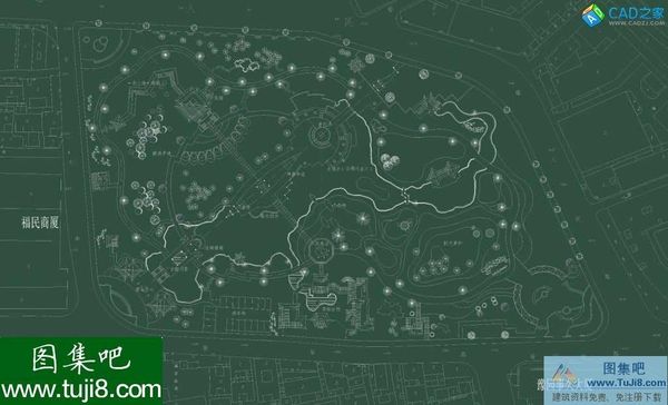 上海黃埔區(qū)古城公園環(huán)境規(guī)劃設計全套CAD施工圖