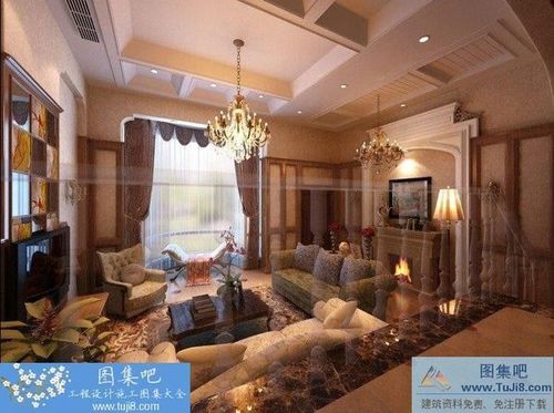 經(jīng)典美式二層聯(lián)排別墅室內(nèi)裝修圖（含效果圖）