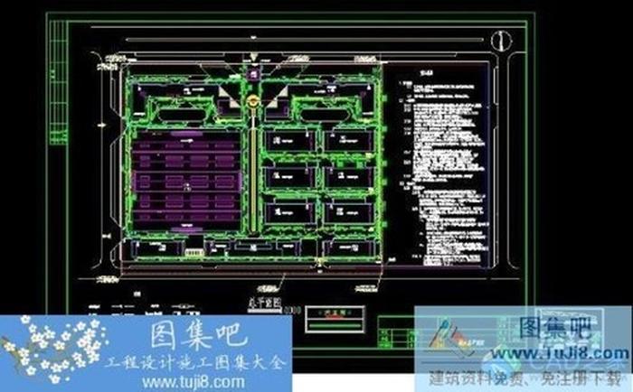 某工業(yè)園CAD總平面排水圖