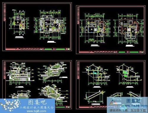 杭州綠城27套獨(dú)立山地別墅施工圖CAD圖紙