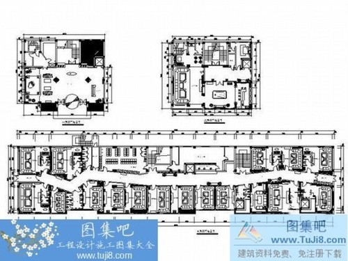 某豪華歐陸風(fēng)格夜總會室內(nèi)裝修施工圖含效果圖