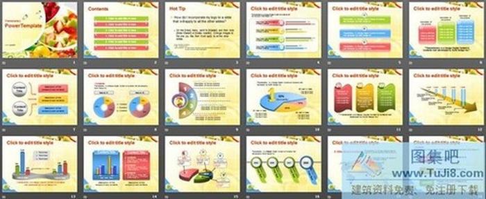 水果沙拉PowerPoint模板下載