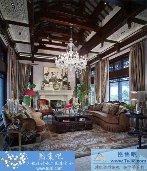 杭州桃花源中式別墅CAD施工圖