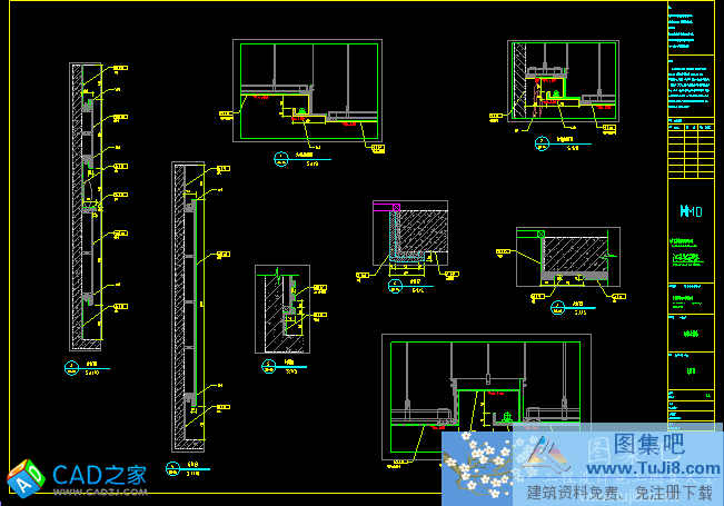 HMD重慶龍軒大酒店施工圖平立面節(jié)點CAD圖紙