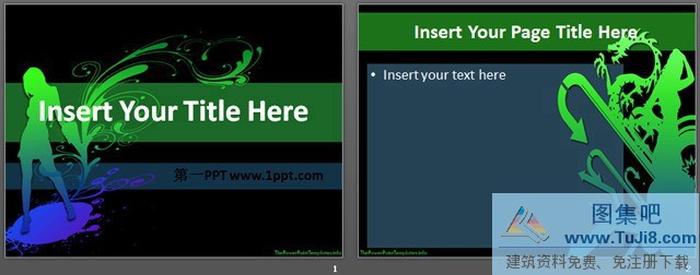 時(shí)尚藝術(shù)女人背景PPT幻燈片