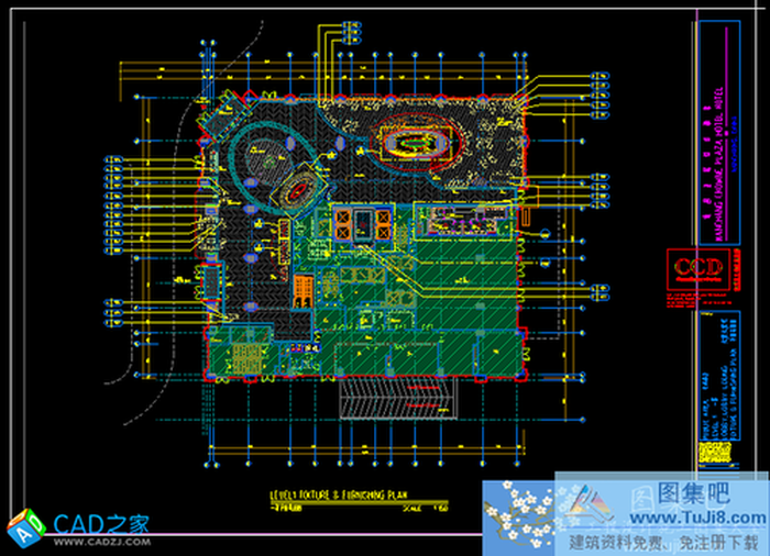 南昌皇冠假日酒店一層大堂及二層全日制餐廳施工圖