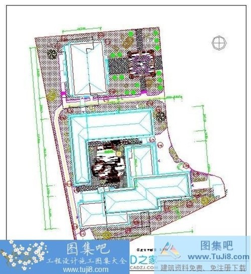 青島德馨溫泉酒店全套施工圖及效果圖
