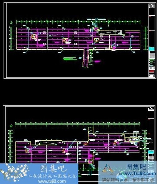 小區(qū)地下車庫底層橋架平面圖